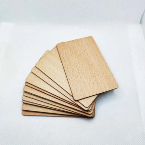 10 Bamboo Wooden NFC Cards NTAG215 عدد 10 كروت ان اف سى خشب بامبو